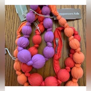 Peppercorn Kids bead necklace girls one size orange new